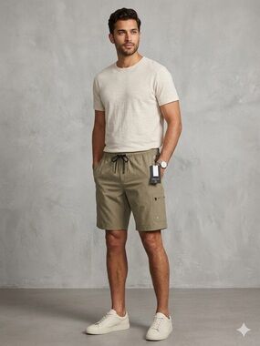 Kenneth Cole Men's Cargo Drawstring Atlantic Shorts Size XL NWT
